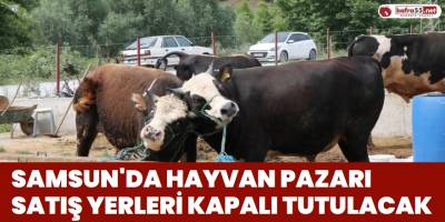 Samsun'da Hayvan Pazarı Satış Yerleri Kapalı Tutulacak