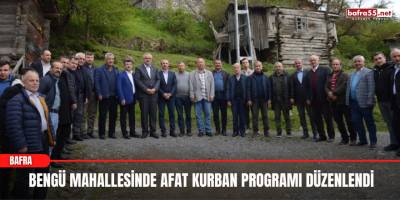 Bengü Mahallesinde AFAT Kurban Programı Düzenlendi