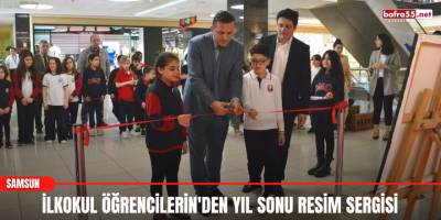 İlkokul Öğrencilerin'den Yıl Sonu Resim Sergisi