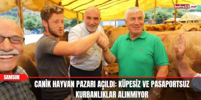 Canik Hayvan Pazarı açıldı: Küpesiz ve pasaportsuz kurbanlıklar alınmıyor