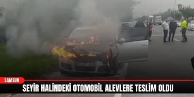 Seyir Halindeki Otomobil Alevlere Teslim Oldu
