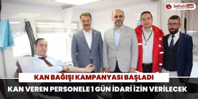 Kan veren personele 1 gün idari izin verilecek