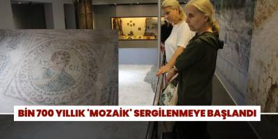 Bin 700 yıllık 'mozaik' sergilenmeye başlandı