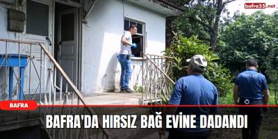 Bafra'da Hırsız Bağ Evine Dadandı