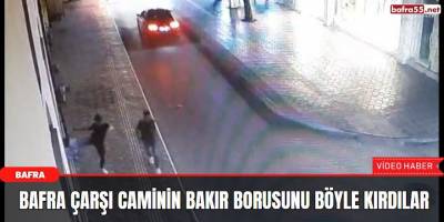 Çarşı camiinin su giderini böyle kırdılar