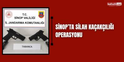 Sinop’ta silah kaçakçılığı operasyonu