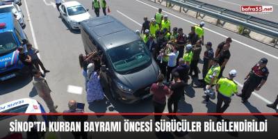 Sinop’ta kurban bayramı öncesi sürücüler bilgilendirildi