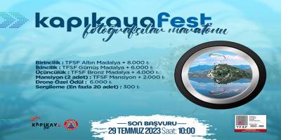 KAPIKAYAFEST FOTOĞRAFÇILAR MARATONUNDA SON BAŞVURU 29 TEMMUZ