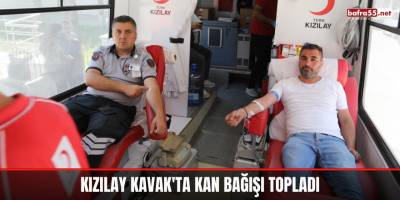 Kızılay Kavak'ta kan bağışı topladı