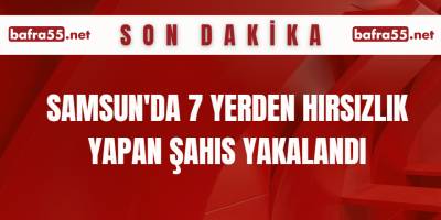 Samsun'da 7 yerden hırsızlık yapan şahıs yakalandı