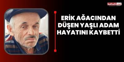 Erik ağacından düşen yaşlı adam hayatını kaybetti