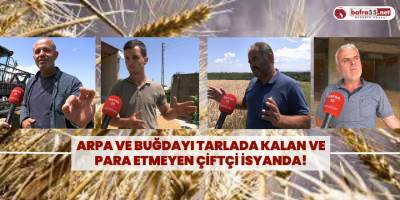 Arpa ve Buğdayı Tarlada Kalan ve Para Etmeyen Çiftçi Perişan!