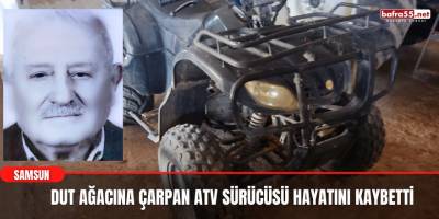 Dut ağacına çarpan ATV sürücüsü hayatını kaybetti