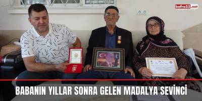 Babanın yıllar sonra gelen madalya sevinci