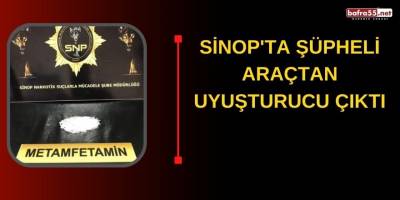 Sinop'ta Şüpheli araçtan uyuşturucu çıktı