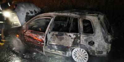 Ayancık ilçesinde Otomobil Yandı