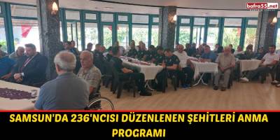 Samsun'da 236'ncısı Düzenlenen Şehitleri Anma Programı