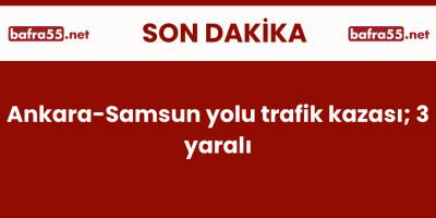 Ankara-Samsun yolu trafik kazası; 3 yaralı