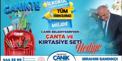 Birinci sınıfların çanta ve kırtasiyesi belediyeden