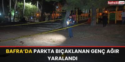 Bafra'da Parkta Bıçaklanan Genç Ağır Yaralandı