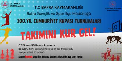 “100. Yıl Cumhuriyet Kupası Etkinlikleri” Turnuva Duyurusu