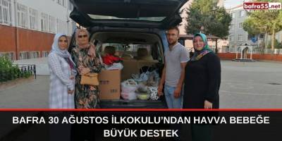 Bafra 30 Ağustos İlkokulu’ndan Havva Bebeğe Büyük Destek