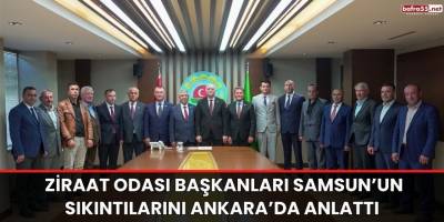 Ziraat Odası Başkanları Samsun’un Sıkıntılarını Ankara’da Anlattı