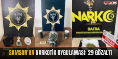 Samsun'da narkotik uygulaması: 29 gözaltı