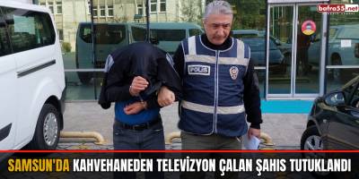 Samsun'da kahvehaneden televizyon çalan şahıs tutuklandı