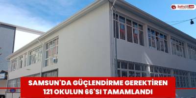 Samsun'da güçlendirme gerektiren 121 okulun 66'sı tamamlandı