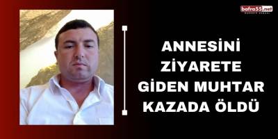 Annesini ziyarete giden muhtar kazada öldü