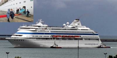 Samsun'a gelen kruvaziyer, çiçek ve kırmızı halı ile karşılandı