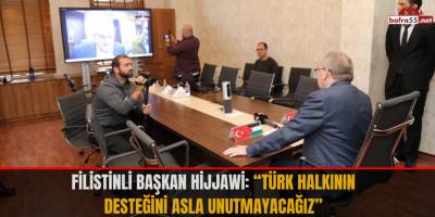 Filistinli Başkan Hijjawi: “Türk halkının desteğini asla unutmayacağız”