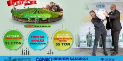 Canik’te çiftçilere 25,5 ton gübre ve 35 ton buğday tohumu desteği