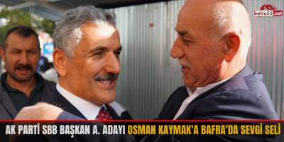 Osman Kaymak Bafra’da Vatandaşlarla Buluştu