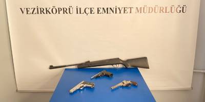 Vezirköprü'de silah operasyonu