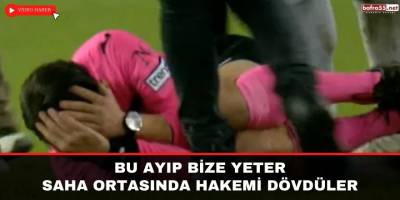 Ankaragücü- Rizespor maçında saha ortasında hakemi dövdüler