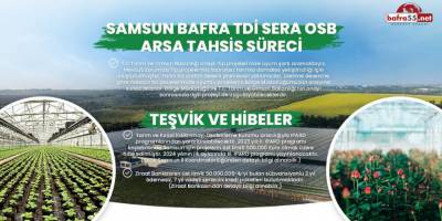 SAMSUN BAFRA TDİ SERA OSB ARSA TAHSİS SÜRECİ BAŞLADI