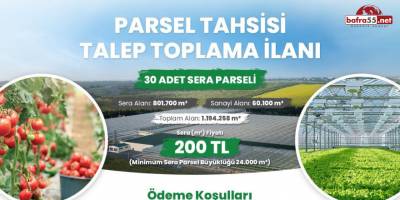 SAMSUN BAFRA TDİ SERA OSB ARSA TAHSİS SÜRECİ