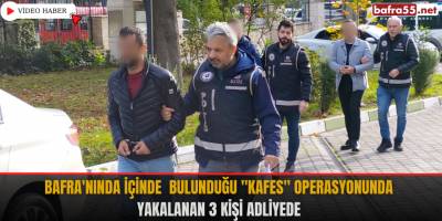 Bafra'nında içinde bulunduğu "Kafes" operasyonunda yakalanan 3 kişi adliyede