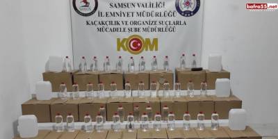 İlkadım'da 895 litre etil alkol ele geçirildi
