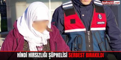 Hindi hırsızlığı şüphelisi serbest bırakıldı