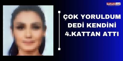 Çok yorumdum dedi kendini 4.kattan attı