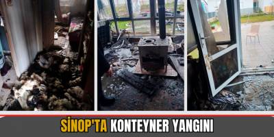 Sinop'ta konteyner yangını