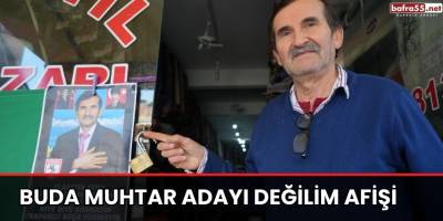 Buda "muhtar adayı değilim" afişi