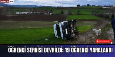 Öğrenci servisi devrildi: 19 öğrenci yaralandı