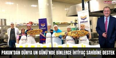 PAKUN’DAN DÜNYA UN GÜNÜ’NDE BİNLERCE İHTİYAÇ SAHİBİNE DESTEK