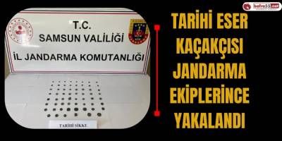 Havza'da Tarihi eser kaçakçısı jandarma ekiplerince yakalandı