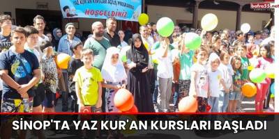 Sinop'ta Yaz Kur'an Kursları Başladı
