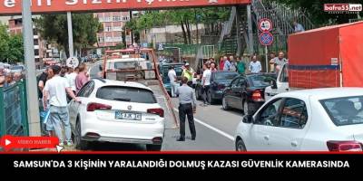 Samsun'da Dolmuş Kazasının Güvenlik Kamerası Görüntüleri Ortaya Çıktı